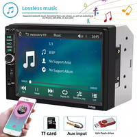 Autoradio double DIN 7 pouces avec écran tactile, lecteur MP5, Bluetooth, FM, Mirror Link, AUX, double USB, unité centrale audio pour voiture, fourni par l'usine