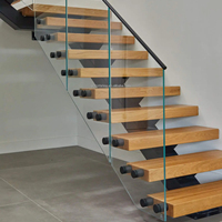 Reilbu Top-Design Standgleiser aus Glas traditionelles Treppengeländer aus Glas