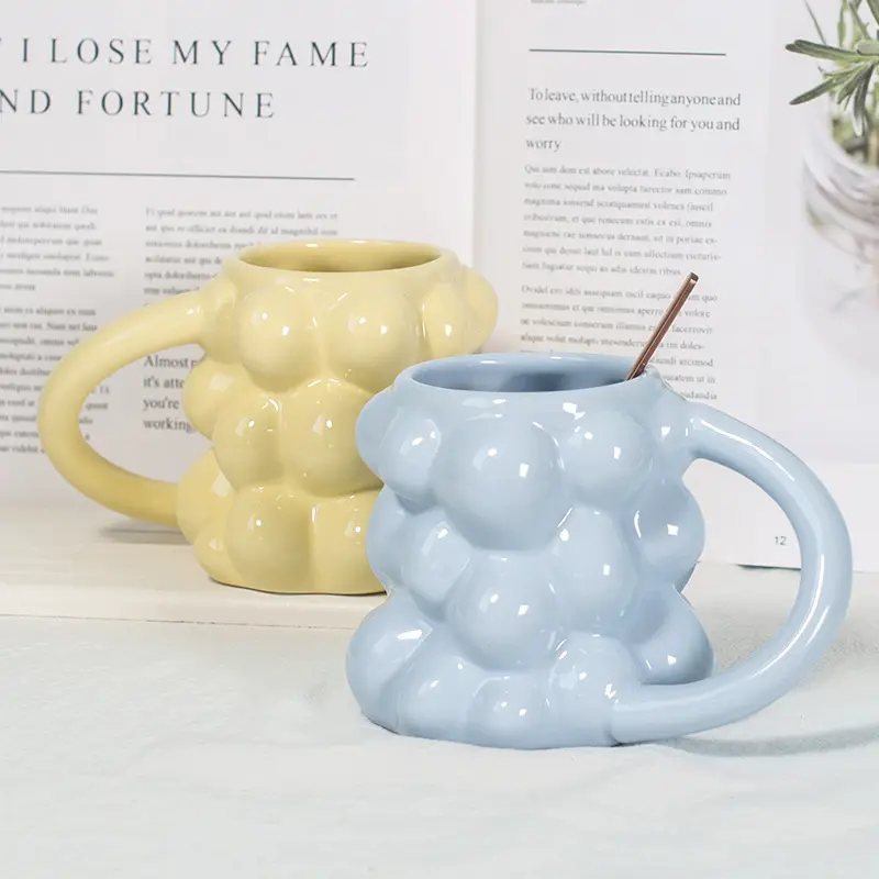 Creative Bubble Colorful Ceramic Water/Milk mugs and cup wholesale