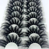 Cils en faux vison 3D faits à la main, 8 paires, bande complète, cils naturels, vaporeux et volumineux, 10 mm - 25 mm