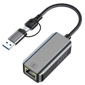 Adaptador de Tarjeta de Red, Cable Adaptador USB Gigabit 5G con Convertidor USB a RJ45 para Computadora Portátil, Tarjeta de Red con Cable Tipo-C - Product Image 1