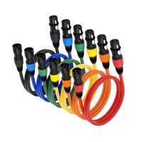 Câble XLR blindé équilibré avec gaine en PVC - mâle/femelle, trois conducteurs pour consoles de mixage et microphones, câble DMX