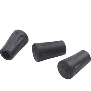 Embouts de protection pour bâtons de randonnée, en plastique noir, embouts ronds pour bâtons de trekking, accessoires de marche - Product Image 2