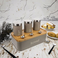 Pot de conservation alimentaire rond en métal moderne 44,5 x 22,8 x 13,5 cm pour la conservation de la fraîcheur en cuisine