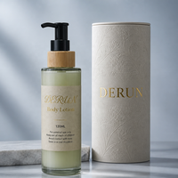 Flacon de lotion en verre premium, givré, emballage personnalisé OEM