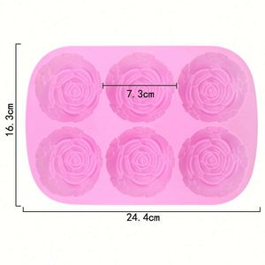 Moule en silicone en forme de rose pour savon, fournitures de cuisine, outils, moule à cupcakes, bougies, résine, OEM/ODM - Product Image 2