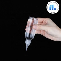 Bouteilles en plastique PET transparentes rechargeables de 5 ml/10 ml/50 ml/200 ml/500 ml avec bouchon à vis pour cosmétiques, pigments, encre