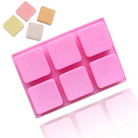064 Werks bestand 6 Hohlräume Rechteckform Silikon kuchen form DIY Seifen herstellungs formen Silikon kerzen formen Silikon harz bpa f