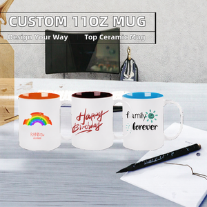 Tazza in Ceramica Bianca di Alta Qualità 11oz Personalizzabile con Logo Stampabile Regali Aziendali Design Classico per Sublimazione - Product Image 2