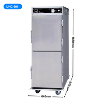 Armoire de chauffage commerciale mobile en acier inoxydable à 10 couches électrique d'alimentation d'usine