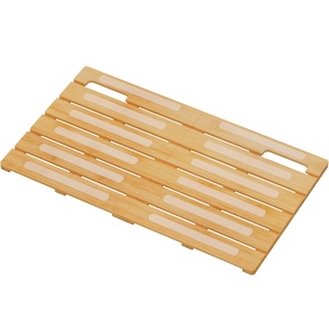 Tapis de douche de luxe, antidérapant, robuste, tapis de salle de bain imperméable, pliable en bambou, adapté à une utilisation intérieure ou extérieure, séchage rapide. - Product Image 1