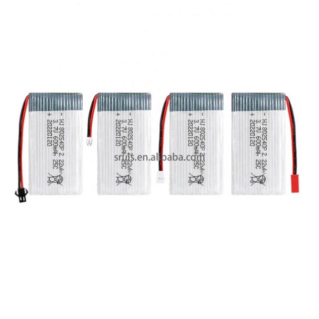 3.7V Lipo Battery 752035 752540 702030 802540 902540 For X4 X5C Aircraft Model 150 300 400 500 600 800mAh 25C Polymer Batteries