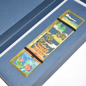 Großhandel individuelles Metallhandwerk Druckgießen vergoldetes einfarbiges Metall Buchmarken Kartenzeichen mit Logo