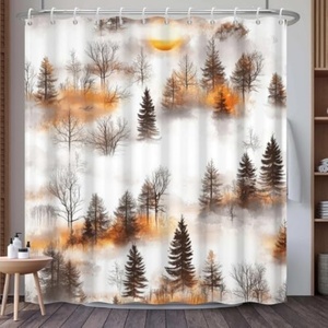 <span class=keywords><strong>Rideau</strong></span> <span class=keywords><strong>de</strong></span> <span class=keywords><strong>douche</strong></span> en polyester, sans perçage, imprimé paysage forêt <span class=keywords><strong>de</strong></span> bouleaux style aquarelle, décoration <span class=keywords><strong>de</strong></span> salle <span class=keywords><strong>de</strong></span> bain - Product Image 6