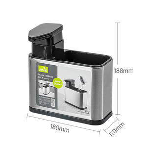 Support de rangement en acier inoxydable de Style européen haut de gamme pour bouteilles de <span class=keywords><strong>liquide</strong></span> compartiment organisateur d'évier de cuisine support de <span class=keywords><strong>vaisselle</strong></span> - Product Image 6