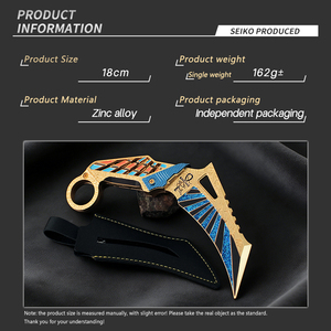 Arena Breakout Game - Modelo de Karambit de Aleación de Zinc de 18 cm, Adorno de Escritorio, Abrecartas de Metal sin Afilar - Product Image 2
