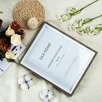 Cadre photo en bois fait main 8x10 avec passe-partout, impression UV, options multicolores, pour décoration intérieure et présentation créative sur table