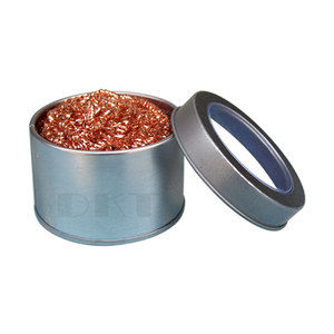 Bola de alambre de acero inoxidable para limpieza de puntas de soldador con base antideslizante, herramienta de limpieza sin residuos para PCB y trabajos de retrabajo - Product Image 1