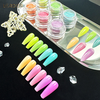 Bon prix Pigment néon lumineux coloré Nail Art poudre lueur dans le noir
