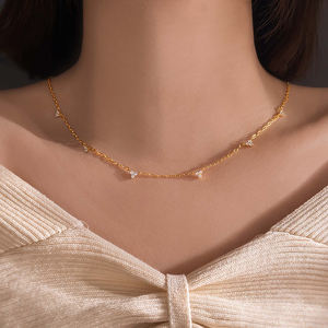 Collar de Cadena Simple Chapado en Oro de 18K, Joyería Minimalista Moderna Personalizada al por Mayor para Mujer - Product Image 2