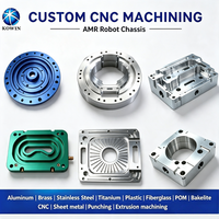 Châssis de renforcement pour robot AMR usiné sur mesure par CNC, raccords métalliques structurels OEM pour robots mobiles automatisés d'entrepôt