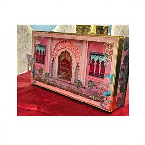Handcrafted Solid Wood Polished Storage <b>Gift</b> <b>Box</b> Scodix Digital Print Series 18x10 Inch 16 Cavity 4 Jars Animal Theme Handmade - Product Image 1