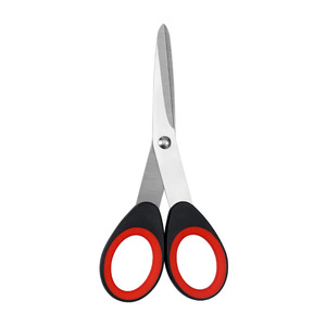 Stainless Steel Art Scissors Straight Head Black And Red Home Use Paper Cutting Stationery Scissors For Students - Product Image 4