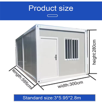Vente directe d'usine de maison de conteneur pliable à plat 10 pieds 20 pieds maison de vie préfabriquée portable pour le bureau