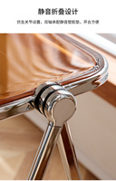 Table Basse de Bureau Moderne Minimaliste Pliable en Métal et Acrylique pour Bureaux et Espaces de Travail