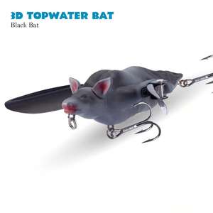 Biomimétique 3D chauve-souris Luya chauve-souris flotteur 95mm 28g son balançant natation Style trois crochets basse aiguillat - Product Image 5