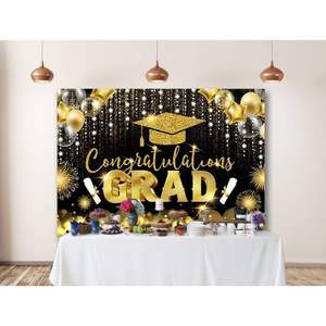 Pancarta Personalizada de 7x5 pies con la Leyenda 'Felicidades' para Decoración de Fiestas de Graduación, Papel en Existencia para Celebraciones de Graduación de Año Nuevo, China - Product Image 3