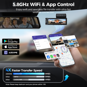 Vente en gros <span class=keywords><strong>AZDOME</strong></span> M360 4K GPS 5.8G Wifi ADAS 24H Mode de stationnement WDR G-Sensor GPS Dash Cam 2ch double objectif détection AI voiture boîte noire - Product Image 5