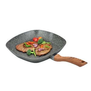 Sartén antiadherente de mármol y aluminio <span class=keywords><strong>forjado</strong></span>, herramienta para parrilla con recubrimiento de inducción - Product Image 2
