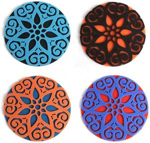 LA Factory Custom <b>Christmas</b> Silicone <b>Mats</b> Pads Recycled Modern Flower Mold Personalized Coasters for Cup Drink <b>Christmas</b> - Product Image 1