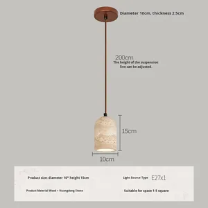 <span class=keywords><strong>Lampadario</strong></span> in Stile Wabi-Sabi per Ristorante, Hotel, B&B, Lampada da Tavolo, Scrivania, Camera da Letto, Comodino, <span class=keywords><strong>Lampadario</strong></span> in Pietra Gialla a Forma di Grotta - Product Image 2