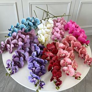 Orchidées artificielles Phalaenopsis à 9 têtes, impression 3D, toucher réel, pour <span class=keywords><strong>d</strong></span>écoration de mariage et de maison – Vente chaude directe usine - Product Image 1