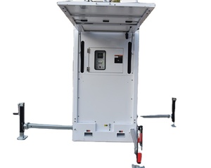 Tour de vidéosurveillance <span class=keywords><strong>solaire</strong></span> Cube avec routeur Wifi 4G pour la surveillance des chantiers de construction - Product Image 1