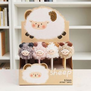 Nuevo Bolígrafo de Gel con Forma de Gato, Adorable, Moderno, Creativo, con Bola de Peluche, Tinta Negra a Base de Agua, Regalo de Papelería - Product Image 5