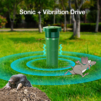 Répulsif électronique pour taupes et gophers Aosion, couverture de 625 mètres carrés, utilisation en extérieur en été et au printemps, alimenté par piles