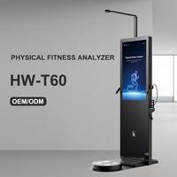 LEKA HW-T60 Produk Terbaru Mesin Diagnostik Kesehatan Ai Fitness Layar LCD 43 Inci