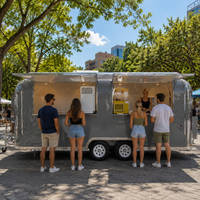 Cuisine mobile, remorque alimentaire, camion de restauration avec cuisine complète, camion de vente de glaces et de café, équipement inclus