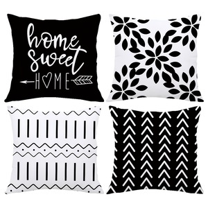 Juego de fundas de cojín modernas minimalistas de lino estampado, juego de cuatro piezas, decoración para sofá del hogar, cojín para sala de estar, venta al por mayor. - Product Image 1