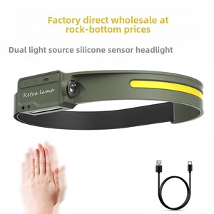 5W USB <b>Rechargeable</b> LED Headlamp Wave Sensing Silicone Waterproof Night Running Hiking Camping Headlight JD-H300 - Product Image 2