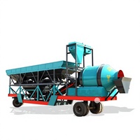 Centrale à béton mobile JZM2500 sans fondation, ligne de production de béton prêt à l'emploi 70m³/h avec moteur, type tambour, à vendre