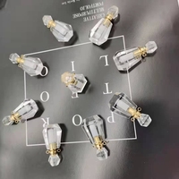 HZ pierre précieuse naturelle oeil de tigre bouteille de parfum pendentif huile essentielle bouteille diffuseur forme libre cristal bijoux flacons collier