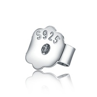 En stock, vente en gros : Fermoirs d'oreille, clips d'oreille et bouchons d'oreille en silicone, plaqués or sur argent sterling, avec diamants multicolores, de forme ronde/elliptique