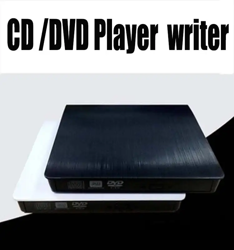 Pemutar CD/DVD Drive Eksternal dengan USB 3.0, untuk Pembakar DVD/CD/Pembaca/Penulis