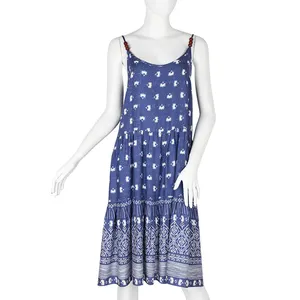 Verano nueva ropa HSD OEM/ODM patrón rebordear vestido clásico elegante cómodo mujer ropa vestido casual