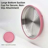 Assiettes pour bébés et tout-petits en silicone amovible, avec ventouse, non divisées, sans BPA, incassables, en acier inoxydable, design mignon