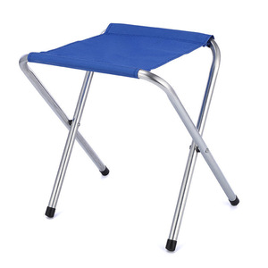 Portable Outdoor Folding Camping Stool Metal <b>Square</b> 1 Seat Fishing Picnic Chair Ultralight Lightweight Compact Design - Product Image 1